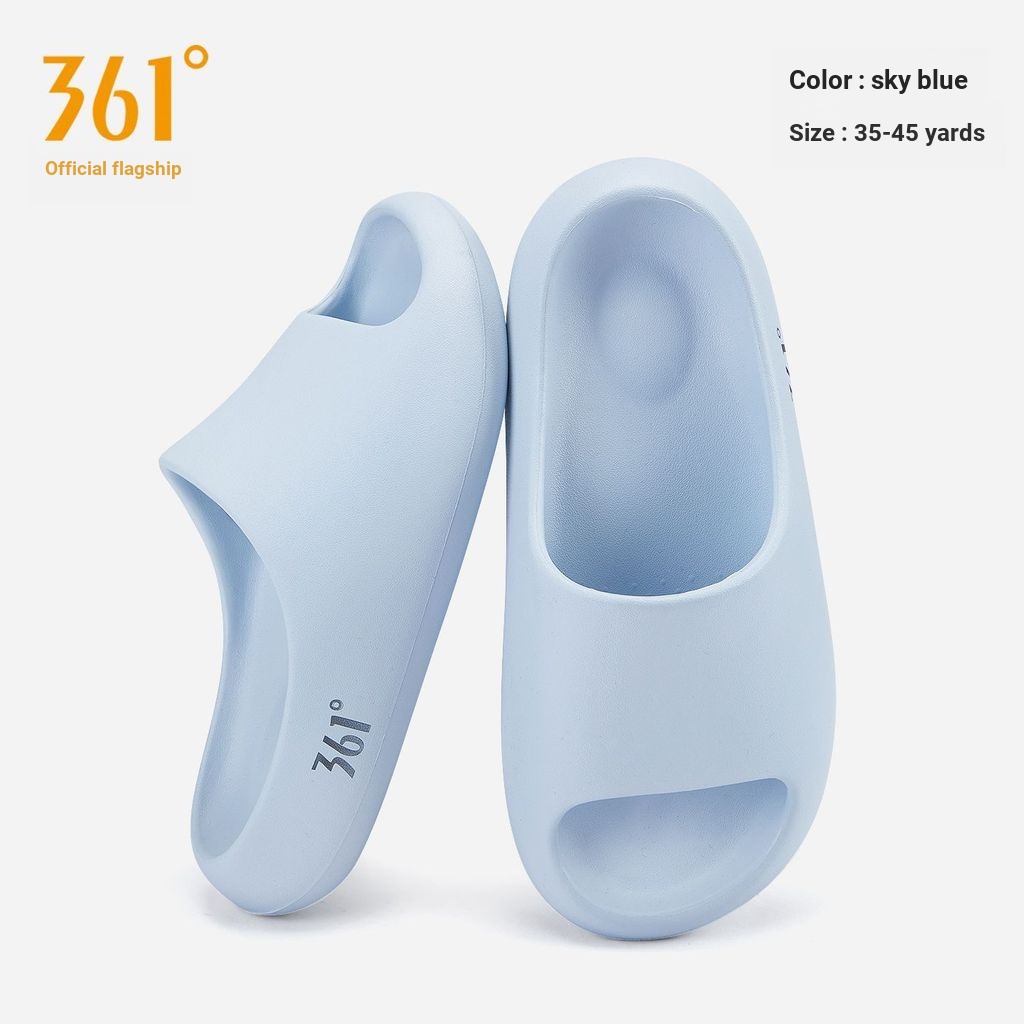 361° Dép Mây Nam Nữ Đế Dày Shit-Steping Tắt Tiếng Màu Trơn Phù Hợp Với Dép Có Thể