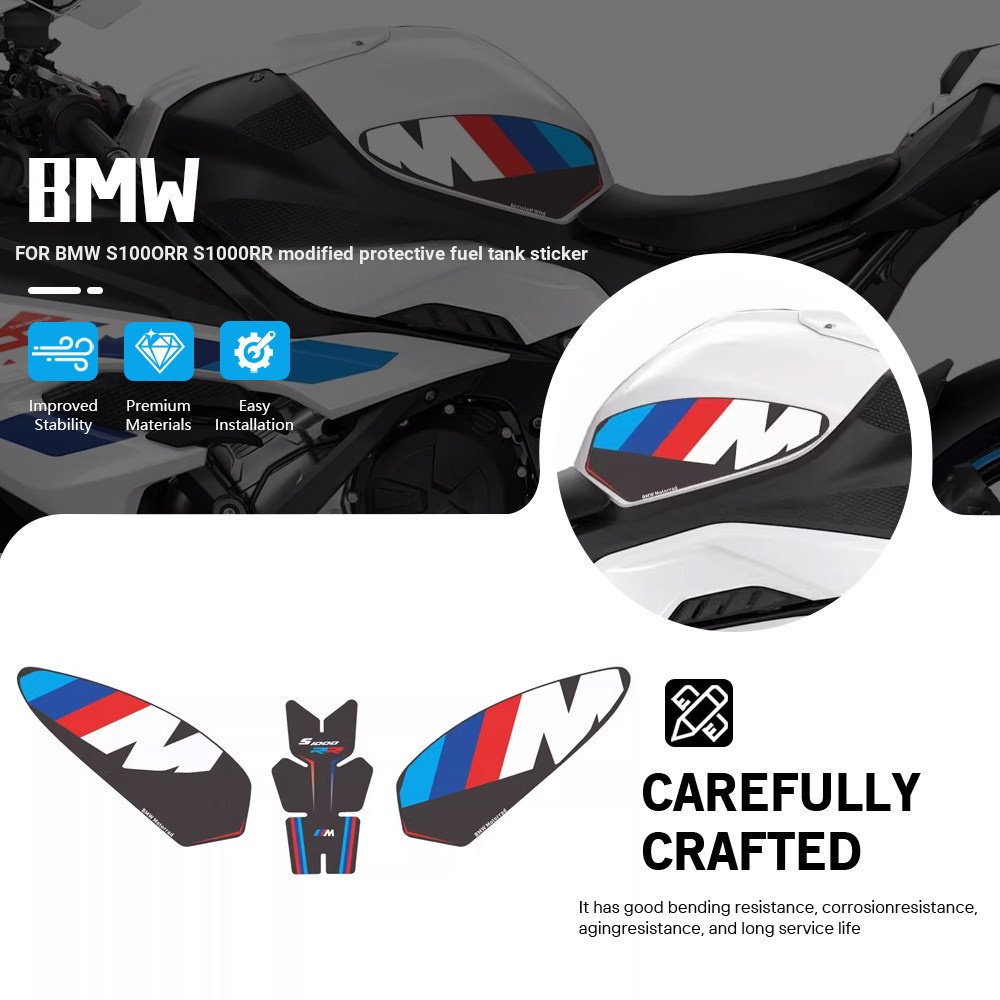 Thích Hợp Cho Xe BMW BMW s1000rr S1000RR Sửa Đổi Bảo Vệ Bình Nhiên Liệu Miếng Dán Mờ Chống Trơn Trượ