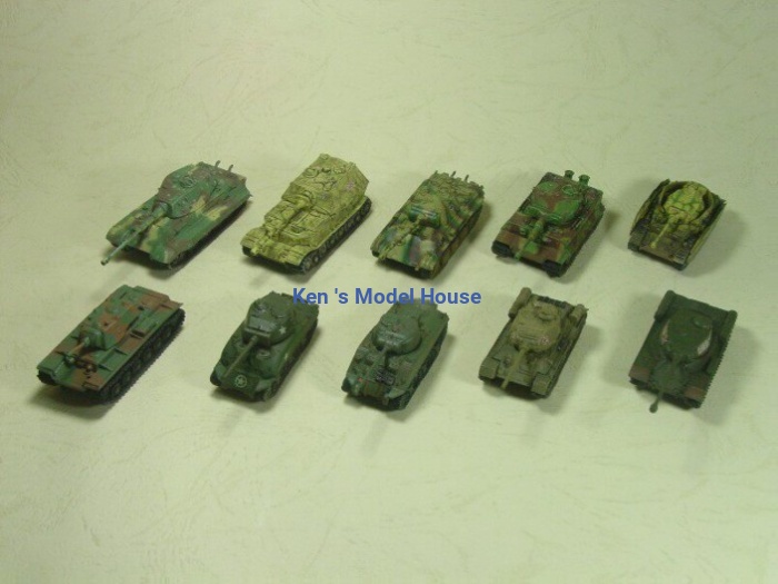 TAKARA Ocean Hall Tank Museum Showdown 1 / 144 Tiger Tiger King Stalin No. Mẫu xe không in 4 KV1