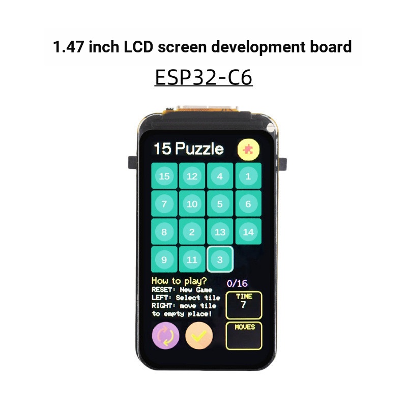 Bảng phát triển màn hình LCD ESP32-C20 5cm WiFi 6 / Bluetooth 5 Board Hạt đèn màu RGB