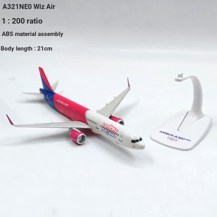 1: 200 Máy Bay Lắp Ráp Airbus A321neo WIZZ Witz Mô Phỏng Không Khí Lắp Ráp Tĩnh Đồ Trang Trí Quà Tặn