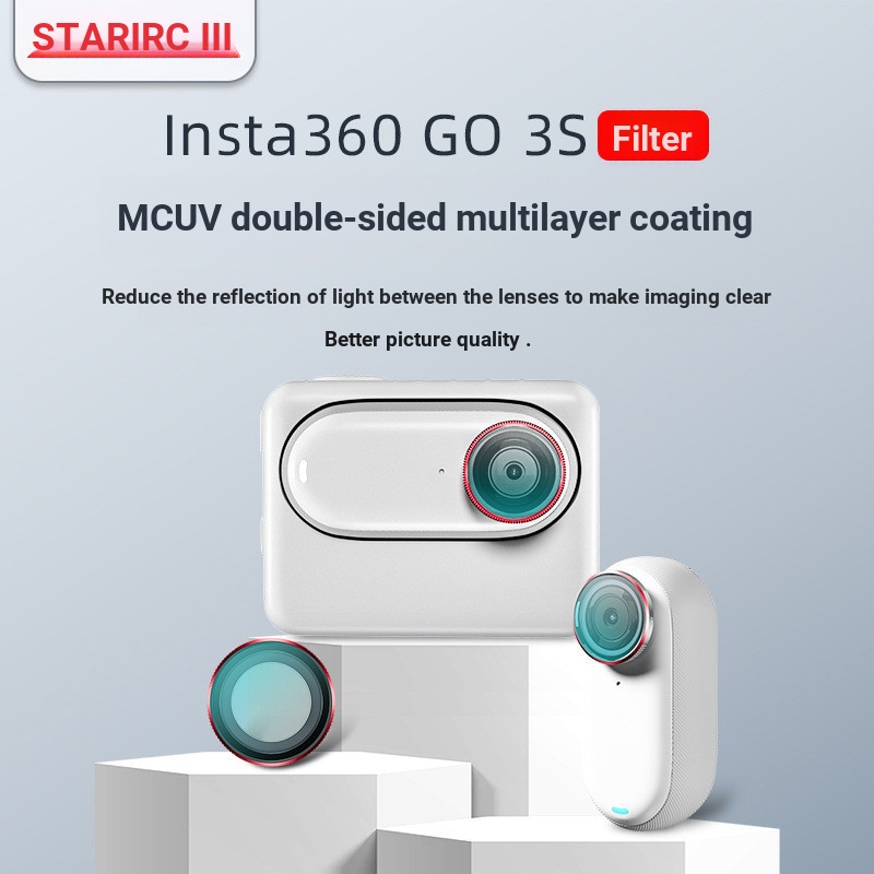 Thích hợp cho Insta360 GO 3S Filter Thumb Camera Camera HD Light Transmitance UV Protection Lens