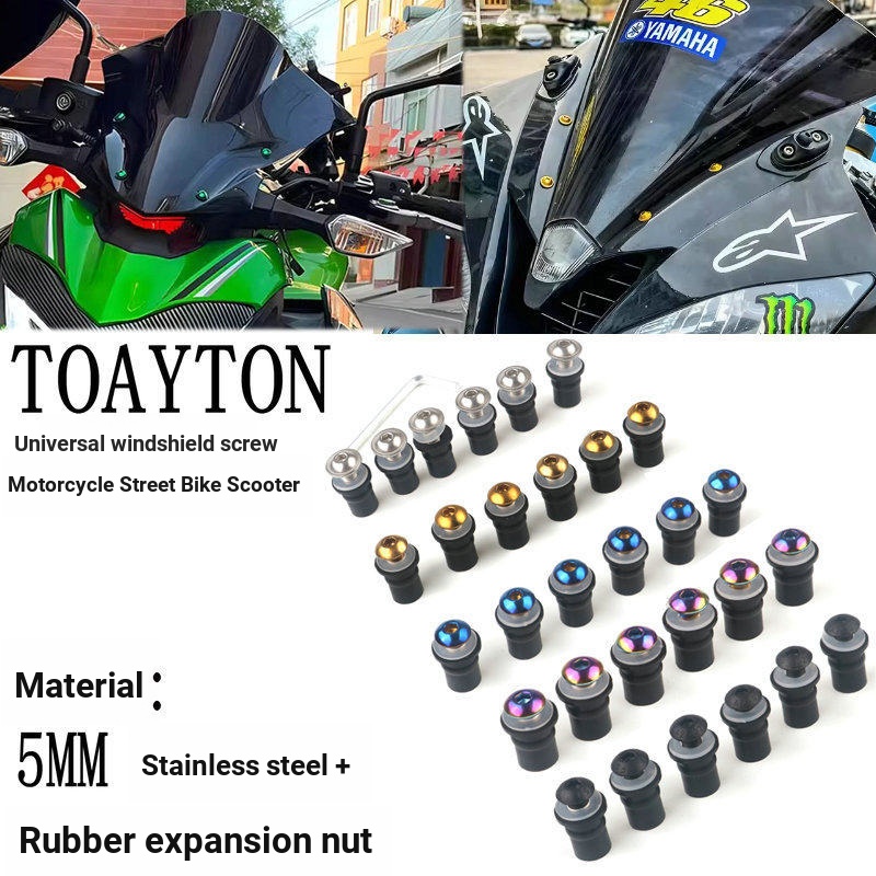 Thích hợp cho Kawasaki Z1000 Z900 Z800 Z650 Ninja 400 Vít Kính Chắn Gió Sửa Đổi Vít Kính Chắn Gió