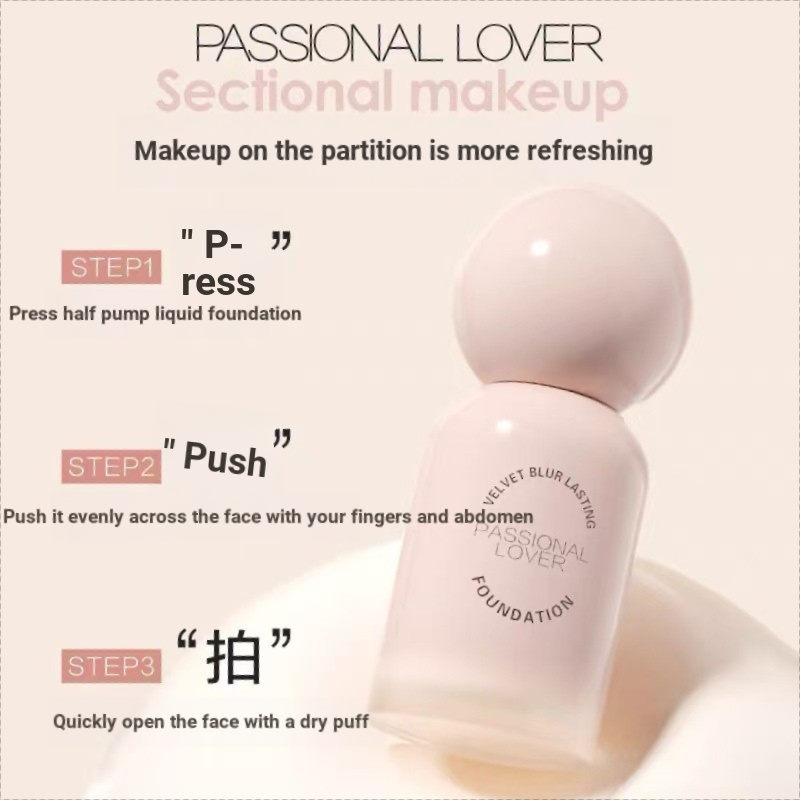 PL Rub-Off Liquid Foundation 3.0 Da nhờn lâu trôi Fit Kem nền trang điểm chống mất Kem che khuyết đi