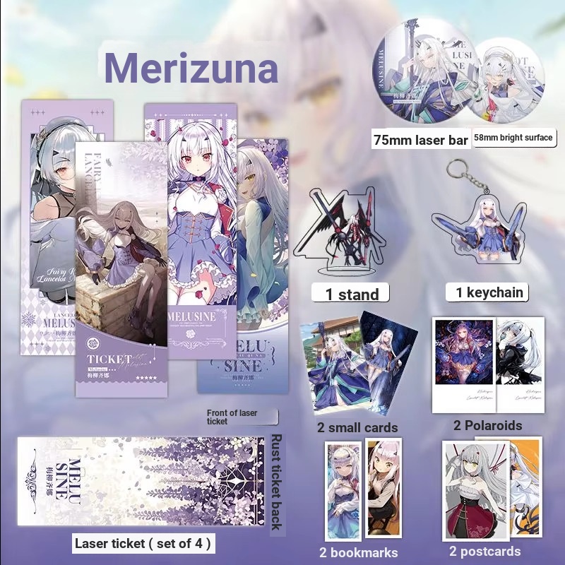 Fate Grand Order Cards Melusine Fgo Baobhan Sith Photocard Đứng Pin Bưu Thiếp Đánh Dấu Trang Laser V