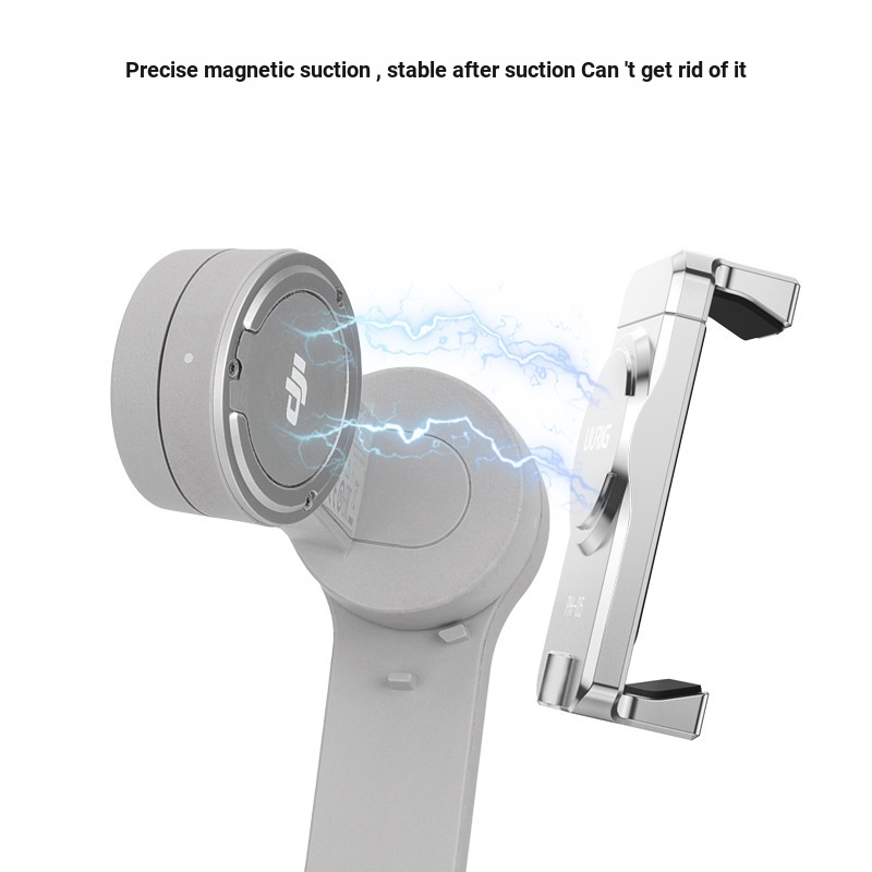 Thích hợp cho DJI OM4 / OM5 / OM6 Lingmo Gimbal Giá đỡ điện thoại di động Hợp kim nhôm từ tính mạnh 