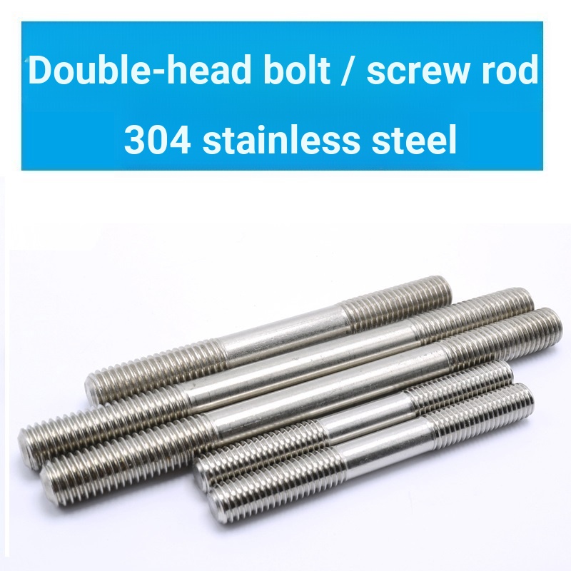 3401 > [M6 M8 M10 M12] Thanh vít vít hai đầu bằng thép không gỉ 304 M10 M12 * 40-50-150