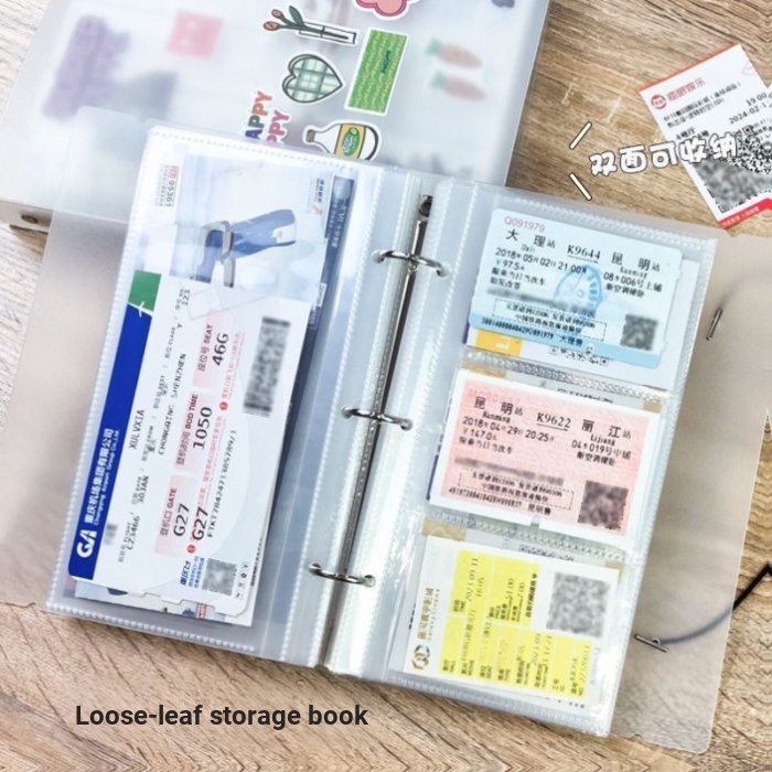 Vé Stub Máy Bay Vé Lưu Trữ Vé Vé Vé Phim Trong Suốt Bộ Sưu Tập Sách Rời Lá 10cm Photocard Album Ảnh