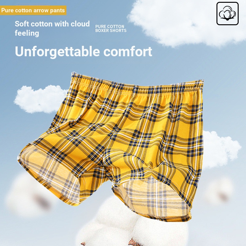 Quần Lót Nam Cotton Nguyên Chất 100% Cotton Boxer Nam Cao Cấp Boxer Cotton Mũi Tên Quần Lót Nam 8.15