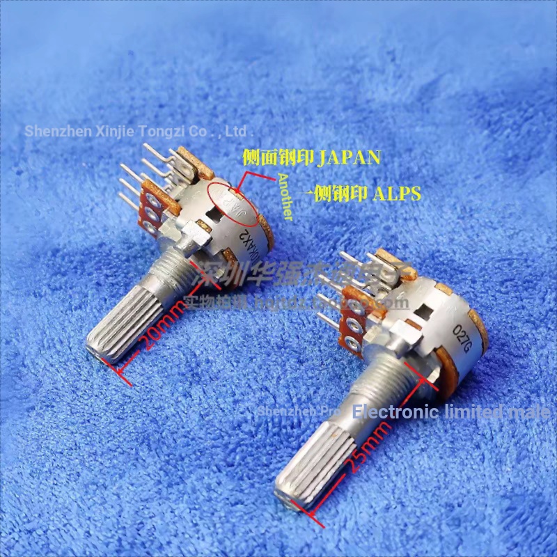Nhật Bản ALPS ALPS Type 16 Double 6Pin Volume Potentiometer A10K B10K 50K 100K