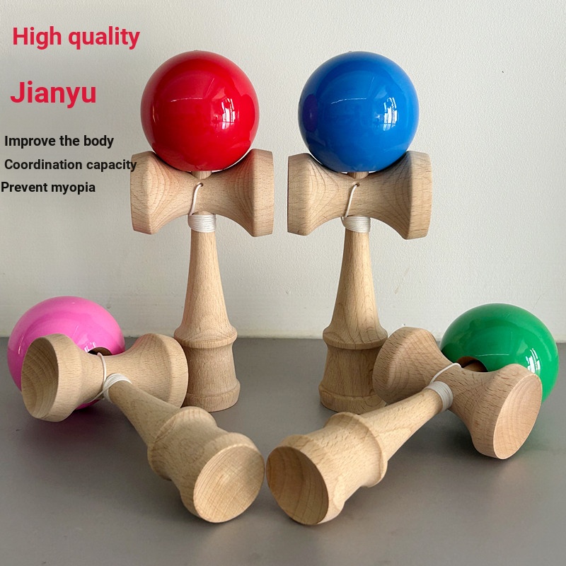 Lớn kendama kendama Người Mới Bắt Đầu Giới thiệu Kỹ Năng Chuyên Nghiệp Bóng kendama Nhật Bản Mặt Tră