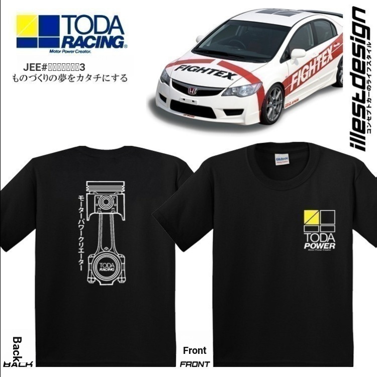 Áo thun tự động 24 thời trang 2026: CP251 - CP252 Toda Racing Design. WRX STI GTR35 ZC31S FK8R FD2R 