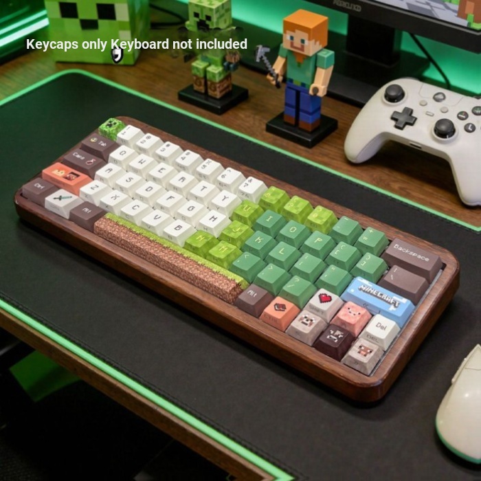 Chủ đề trò chơi Minecraft Keycap MOA Chiều cao Chất liệu PBT Bàn phím cơ tùy chỉnh Keycap