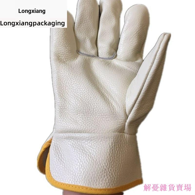 ♨▣Bảo quản lạnh Da bò Bảo quản lạnh Găng tay mở rộng LNG Găng tay chống đông Bảo quản lạnh Nitơ lỏng