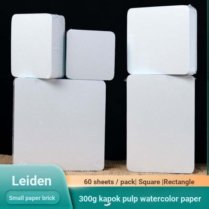Layton Giấy Màu Nước Zentangle Giấy Vẽ Gạch Bột Giấy Cotton 300g Vuông Mini Bỏ Túi Sách Nhỏ Gạch Vẽ 