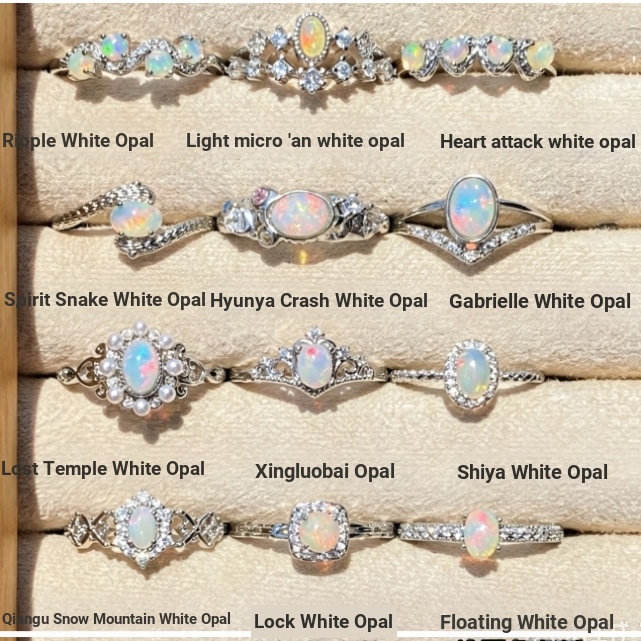 Rò Rỉ Chọn Tự Nhiên Châu Phi Opal Tự Nhiên Nhẫn Opal Vintage Nhẫn Bạn Gái Miễn Phí