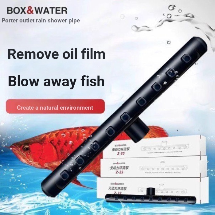 Potter Power Ring Flow Outlet Rain Sprinkler Double Drain Hole Fish Tank Wave Pump Oxygen Stream Blo