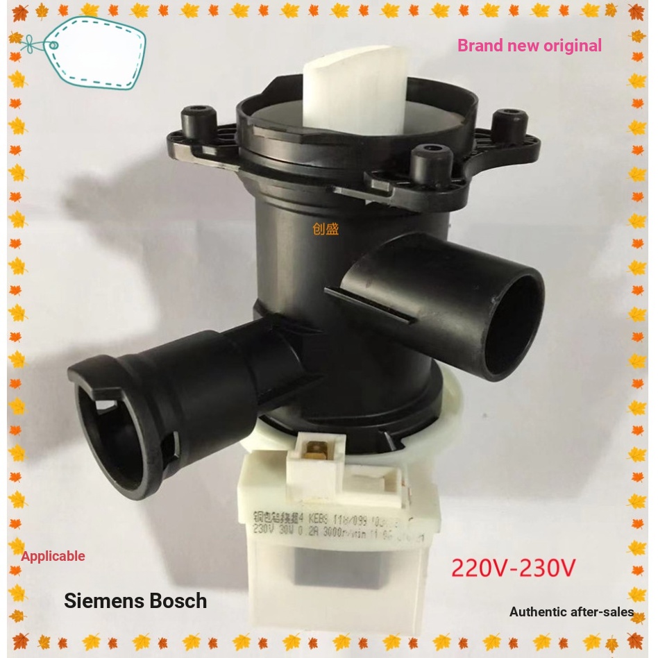 Thích hợp cho máy giặt Bosch Siemens WM12S3300W IQ500 Bơm thoát nước IQ300 Động cơ thoát nước IQ700