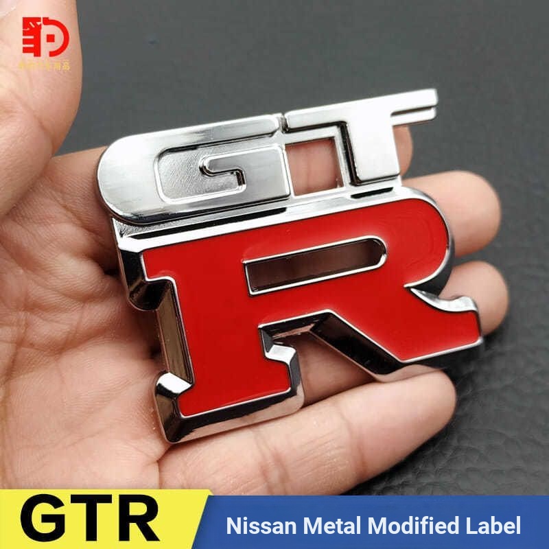 Nhãn Dán Xe GTR Thích Hợp Cho gtr Sửa Đổi 3D Kim Loại GTR Logo Xe Đuôi Logo Miếng Dán Thân Cây Logo 