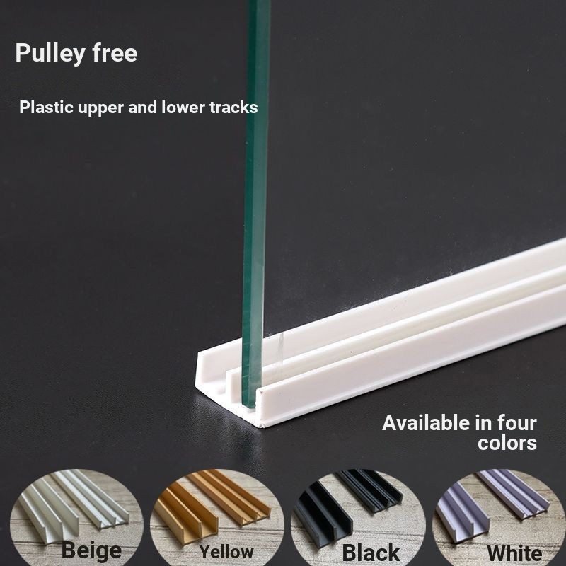 Đường ray trượt bằng nhựa Khe cắm đôi 5mm Kính Acrylic Cửa trượt theo dõi DIY Pet Locker 15 Đường ra