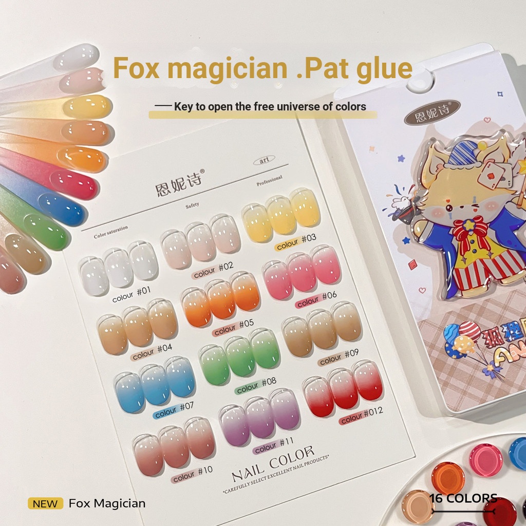 Ennis ANNIES ANNIES ANNIES Keo sơn nổi ba chiều Độ bão hòa cao Blush Gradient Paiping Keo dán tấm th