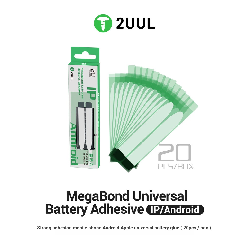 2UUL MegaBond Đa Năng Pin Dính 20 Chiếc Độ Dính Chắc Chắn Cho IPhone Điện Thoại Android Pin Dụng Cụ 