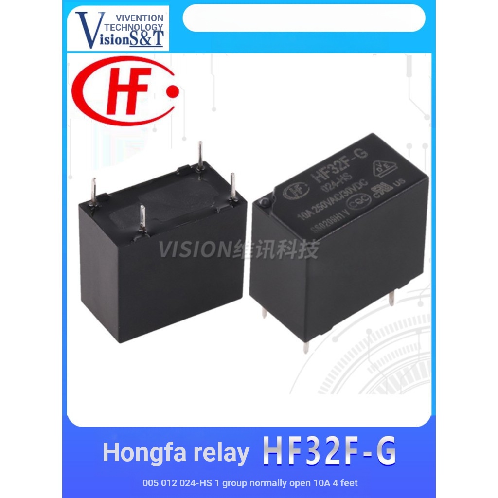 Rơle Macro HF32F-G-JZC-32F-G-005 012 024-HS 1 Bộ Thường Mở 10A 4 Chân