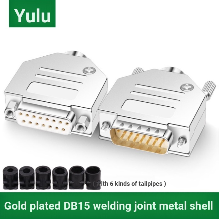 Đồng Nguyên Chất DB15 Đầu Hàn DB15 Đầu Nam Nữ 2 Hàng 15 Pin Cắm Cổng Nối Tiếp Cổng Song Song Cổng Gi