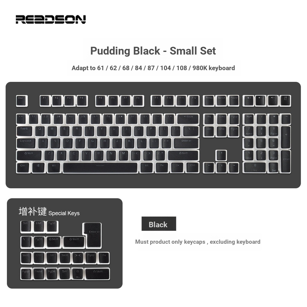 ((Chỉ Keycap, Không Phải Bàn Phím) Hộp Keycap Pudding Phổ Biến Thích Hợp Cho Bàn Phím Cơ Pudding Da 