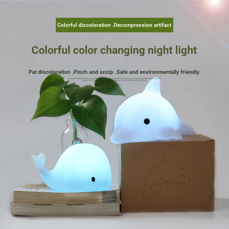 Papa Light Night Light Papa Light Whale Night Light Đèn bàn phòng ngủ Sạc cảm ứng Boutique Sáng tạo 