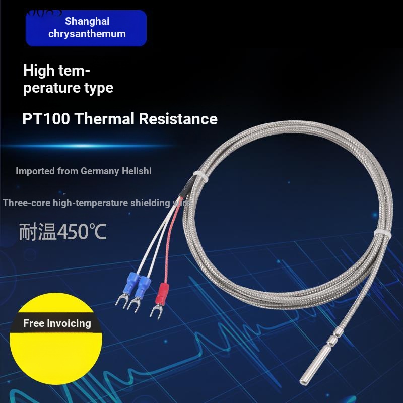 Nhiệt độ cao Pt100 Cảm biến nhiệt độ Đầu dò con lăn Loại đầu dò nhiệt độ Pt100 Bạch kim Nhiệt điện c