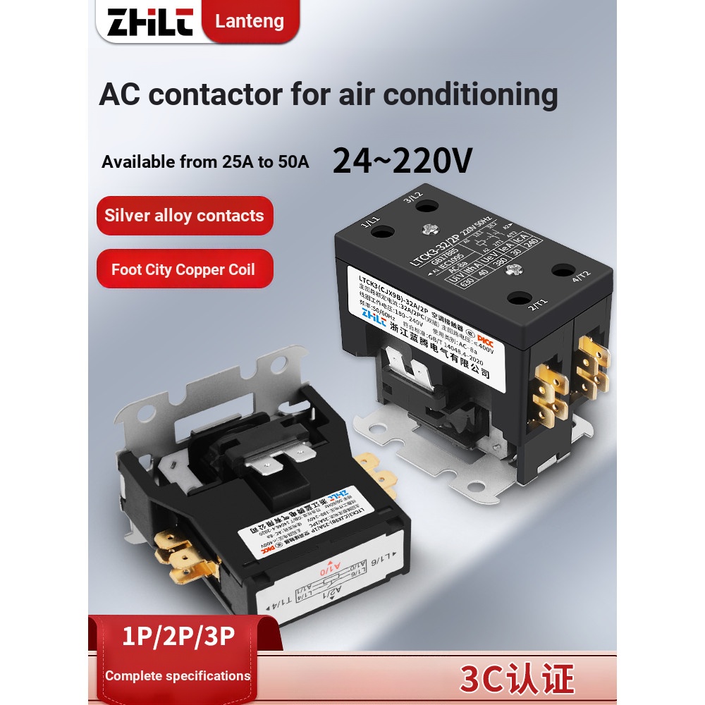 Máy Điều Hòa AC Contactor CJX9B Glimy Oaks 1P2P Điều Hòa Không Khí Bên Ngoài Rơ Le Chuyên Dụng NCK3