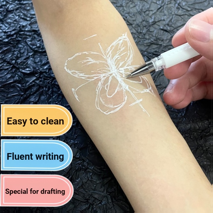 Henna Vẽ Tay Bút Trắng Dòng Dự Thảo Bút Định Vị Hình Primer Henna Cream Dòng Chuyên Dụng Bút Dự Thảo