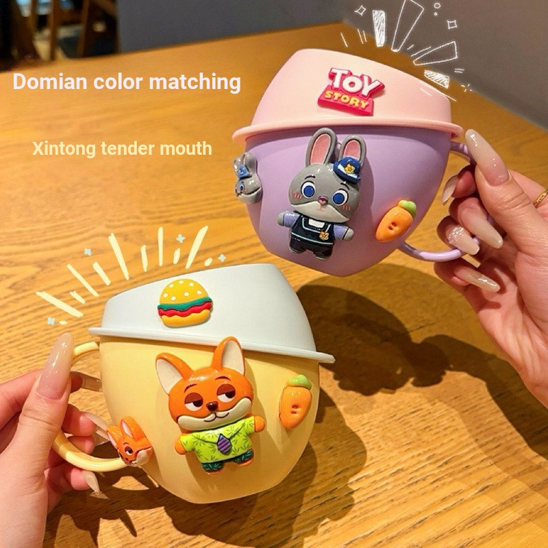 Crazy Animal City Planet Cup Trẻ Em Chải Cốc Bé Hoạt Hình Dễ Thương Nước súc miệng Cốc Răng Xi Lanh 
