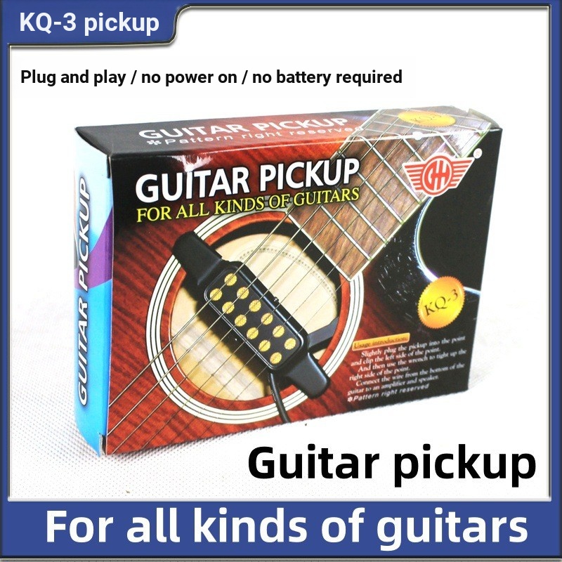 KQ-3 Qinghua Royal Acoustic Guitar Acoustic Guitar Pickup Không Lỗ Pickup
