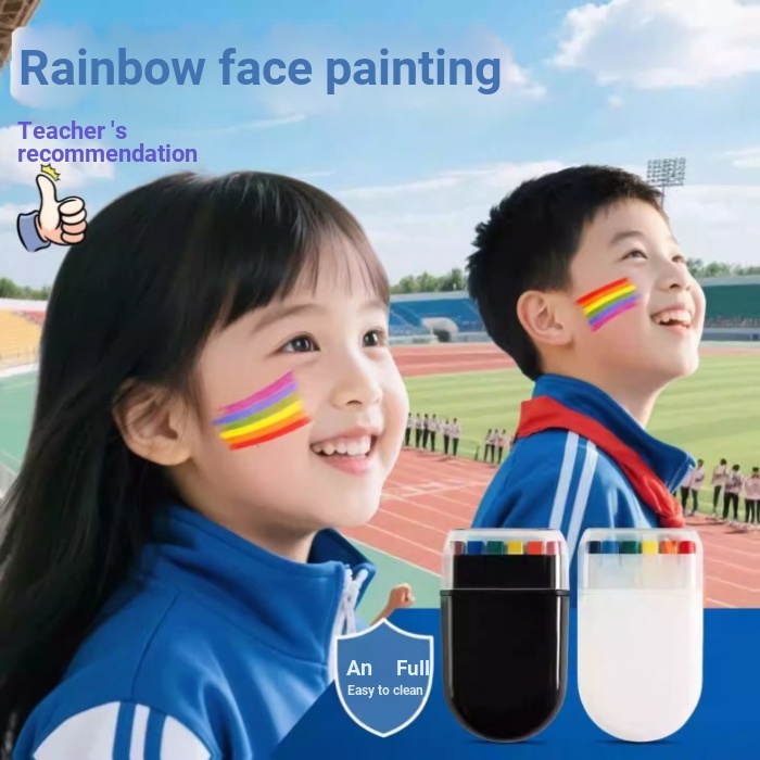Face Paint Stick Games Atmosphere Đạo cụ Body Face Rainbow Paint Pen Có thể giặt được Hiệu suất ngày