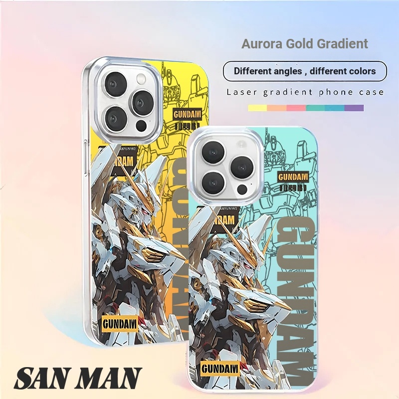 [Aurora Gold] Ốp Điện Thoại Gold Gundam Apple 17promax Air iphone 16 Chống Sốc xr Cool 13 / 14 / i15
