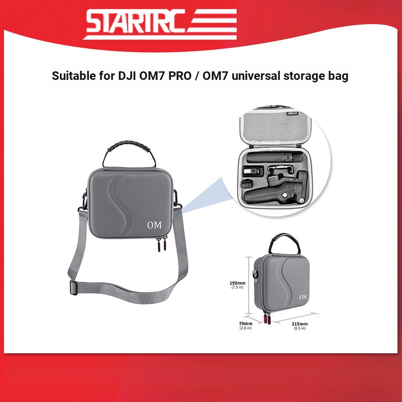 STARTRC Thích hợp cho DJI OM8 / OM7 Series Đa Năng PU Chống Thấm Nước Túi Bảo Quản Phụ Kiện