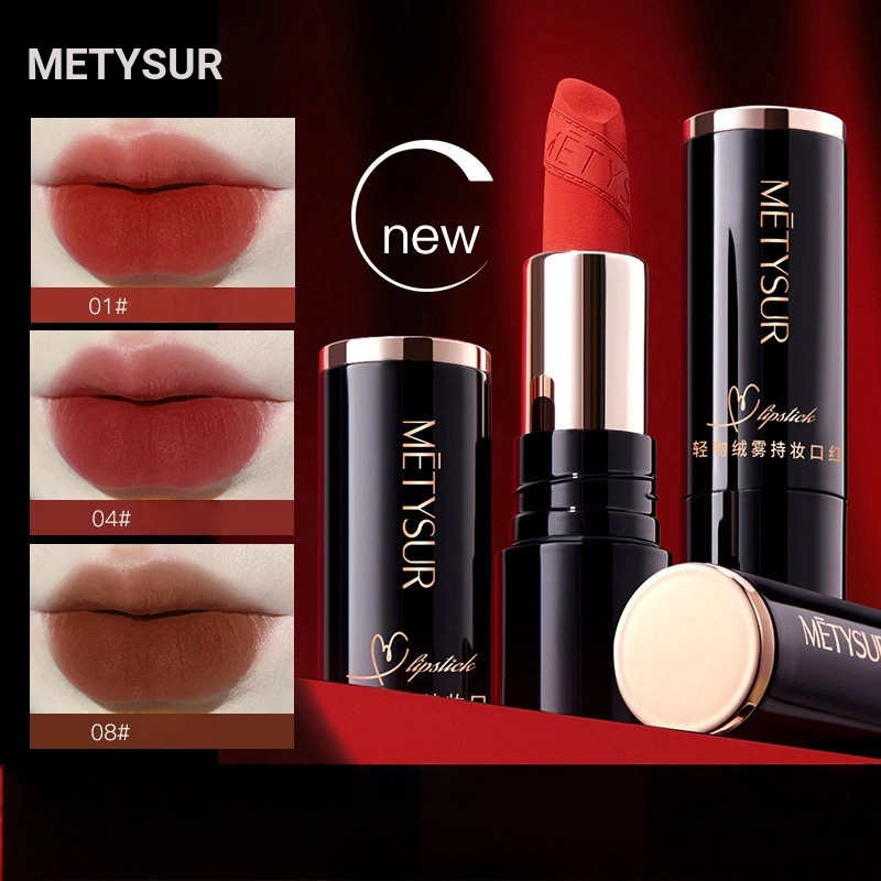 METSUR Velvet Mist Makeup Lipstick Matte Color Rendering