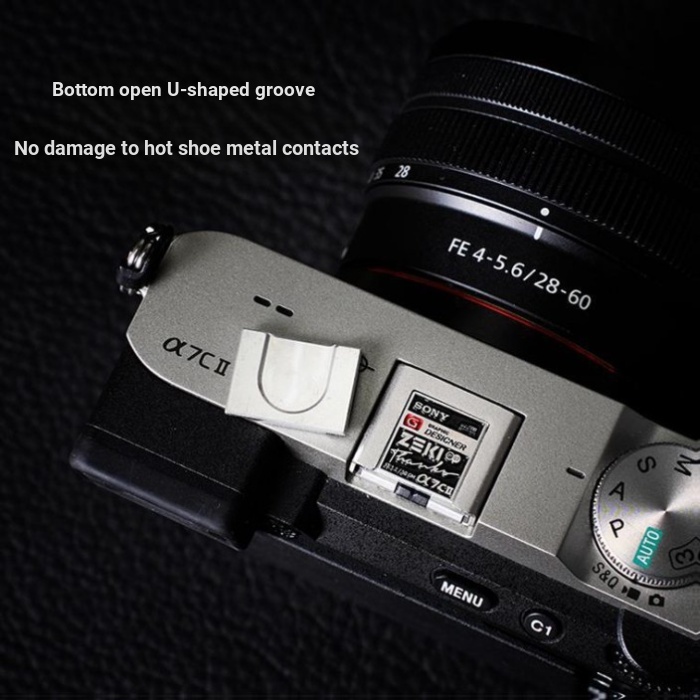 Thích hợp cho Sony a7c2 Camera Hot Shoe Cover zve10 Thế hệ thứ hai a7m4zv1m2 Vỏ bảo vệ camera a6700 