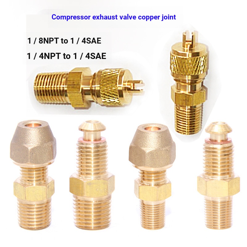 B. B. Air Conditioning Brass NPT1 / 8 Turn 1 / 4SAE Joint One-Way Needle Valve Compressor Van tự niê