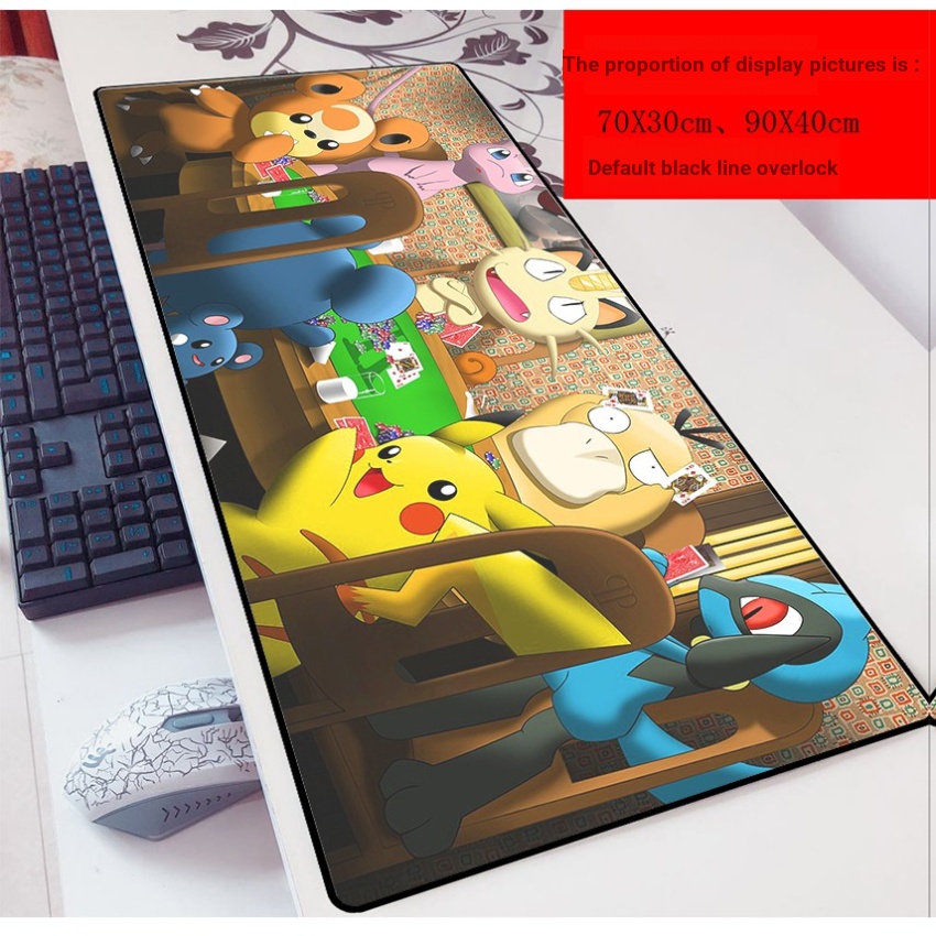 Pikachu Pokémon Mouse Pad 80x30 Pokemon Gaming Slip Pad Bàn Máy tính Pad Anime