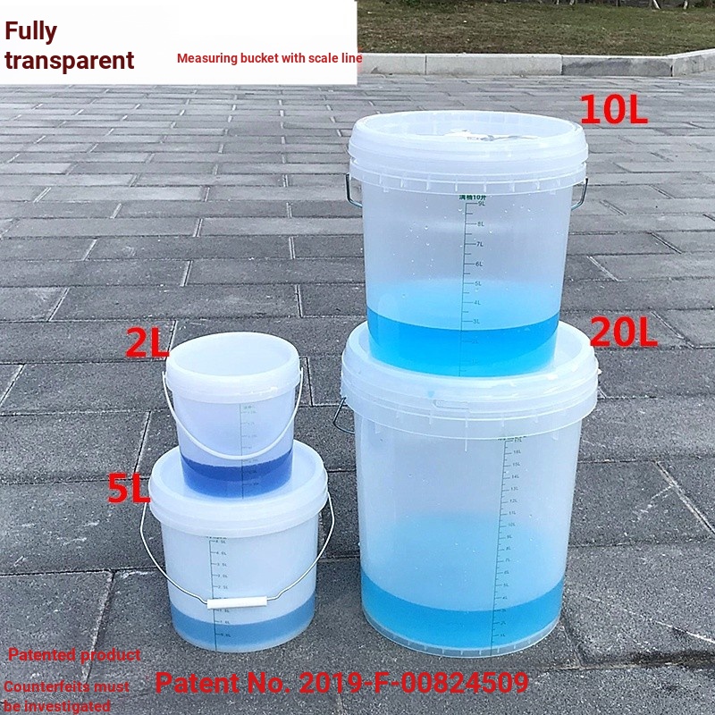 Xô 20 Lít Xô Nhựa Có Dây Cân 10L5 Xô Trắng Mờ Trà Sữa Cửa Hàng Nhựa Y Tế Xô Có Cân