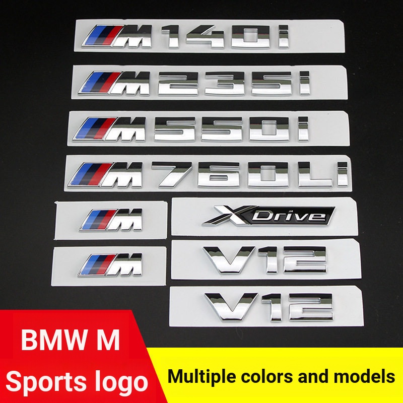 Thích hợp cho BMW M Nhãn Sửa Đổi 5 Series 7 Series M140i M235i Thể Thao M550i M760Li V12 Nhãn Sau