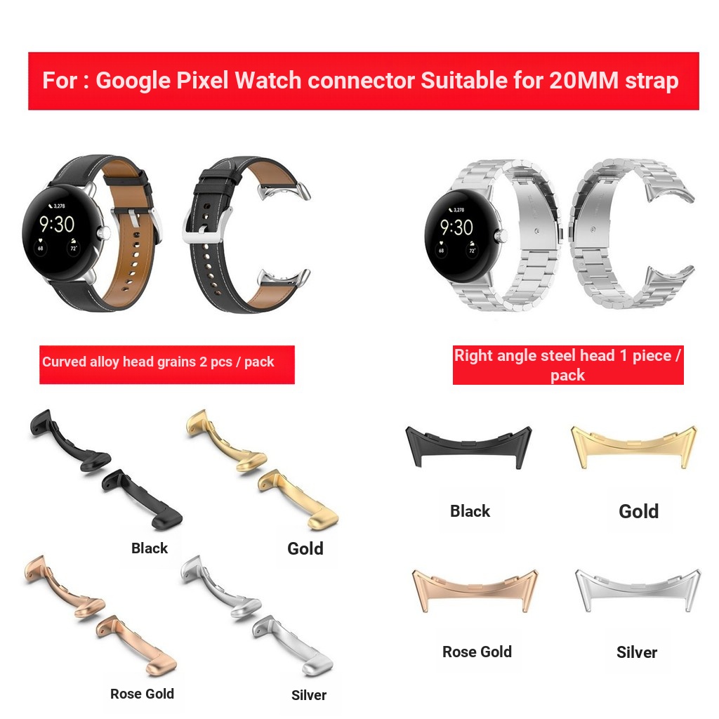 Xinyuantong Thích Hợp Cho Google Watch 3 4 Đầu Nối Google Pixel Watch 4 Đầu Kết Nối Thép Không Gỉ