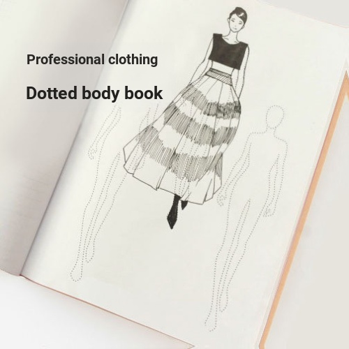 [Miếng dán thêu] Sách vẽ cơ thể chấm A4 / A5 Thiết kế quần áo Quần áo nữ chuyên nghiệp Quần áo nam Q