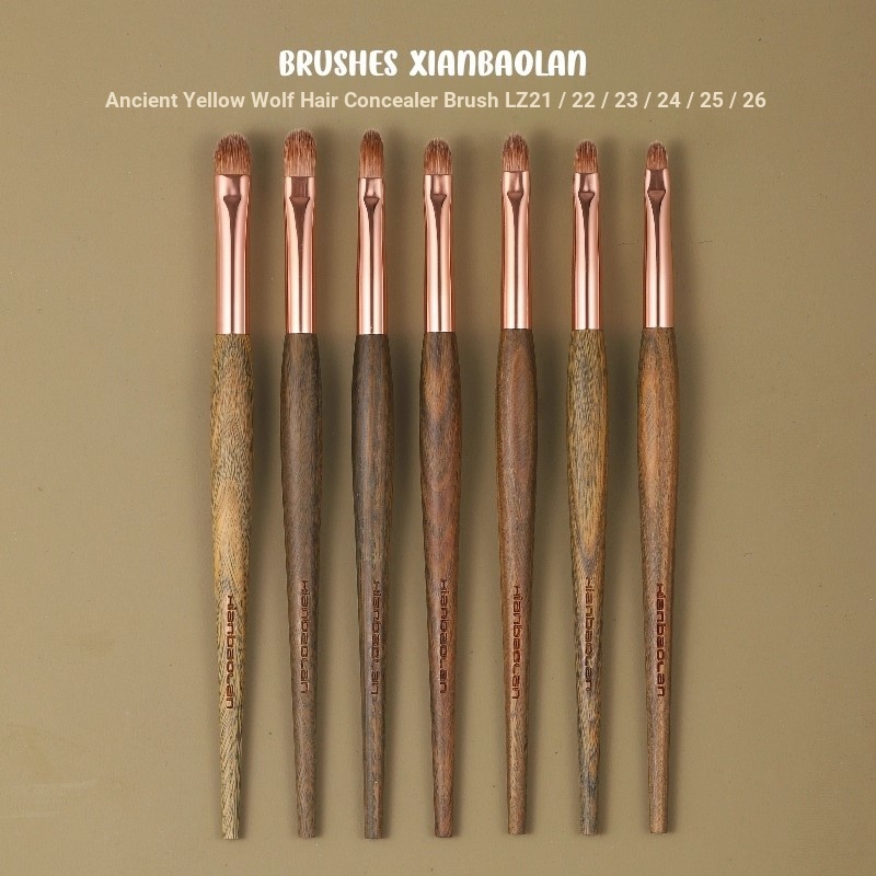 Bàn chải trang điểm Saffron Tóc động vật Tóc sói vàng cũ LZ21 / LZ22 / LZ23 / LZ24 / LZ25 / LZ26 Bàn