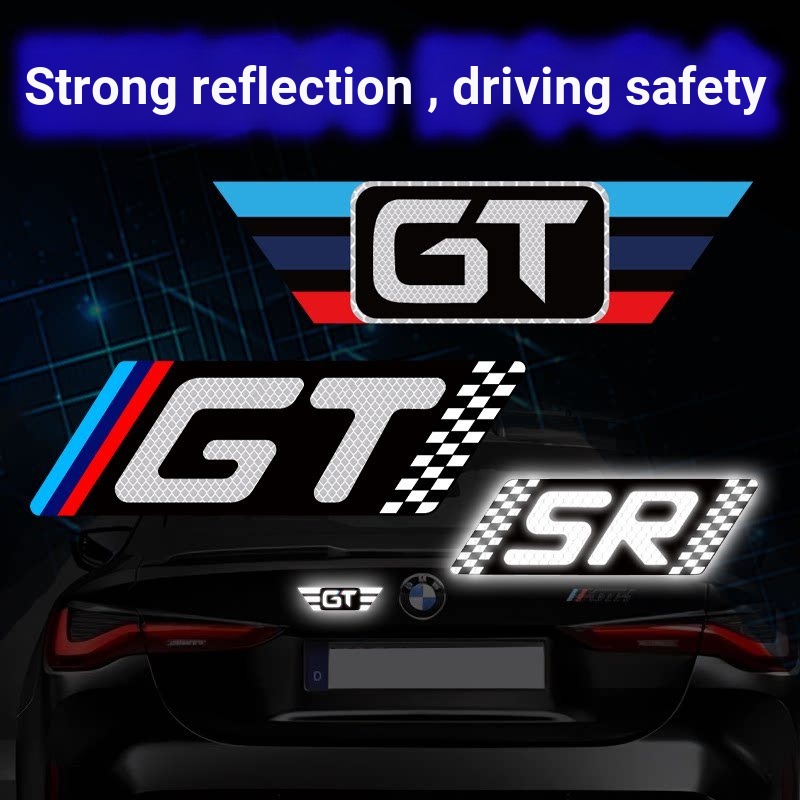 Peugeot GT / RS Nhãn dán logo xe hơi Nhãn dán phản quang ô tô Sửa đổi cơ thể Sáng tạo Latte Sticker 