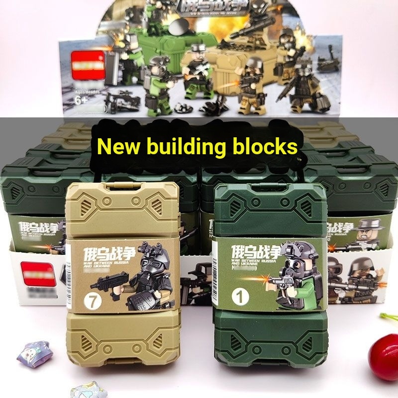 Mô hình SWAT quân sự [Mô hình người lính 8] Khối xây dựng lắp ráp Bàn cát Trẻ em Lính nhân vật nhỏ L