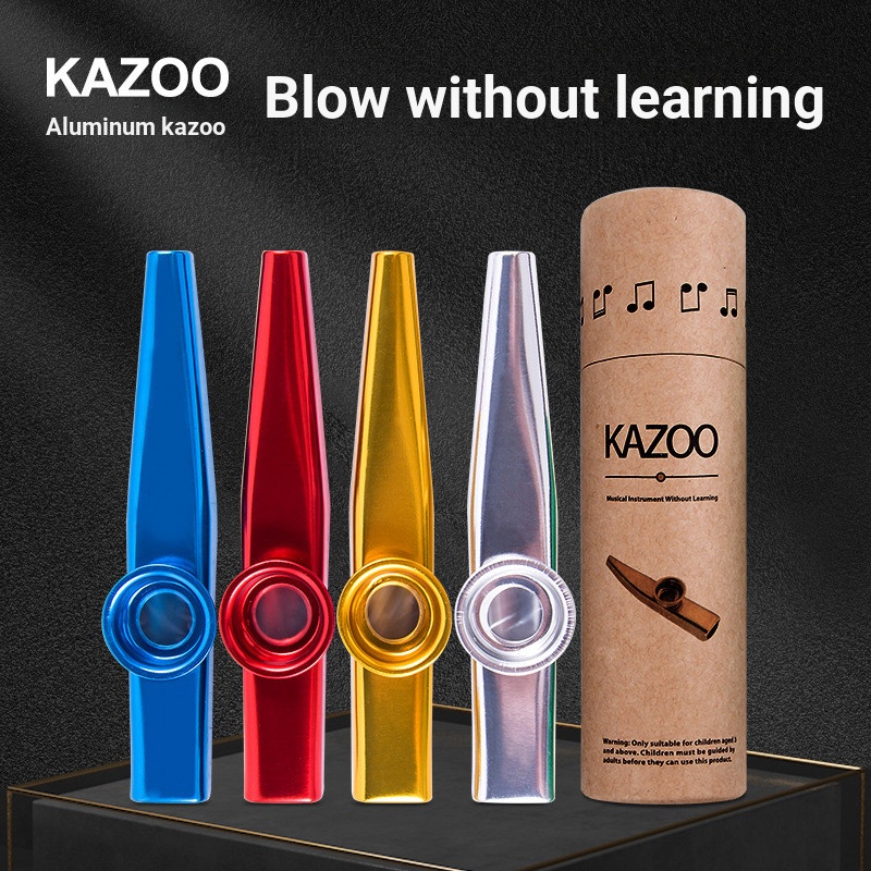 Kim Loại Kazu Sáo Chơi Chuyên Nghiệp Lớp Kazu Sáo Trumpet Kích Thước Lớn Saxophone Kazu Sáo Nhạc Cụ 